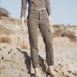 NSF Basquiat Cargo Pants Green Button Fly Womens Size 29